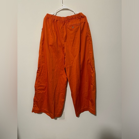 Maeve by Anthropologie utility barrel trouser pants orange size 12T - Picture 3 of 6